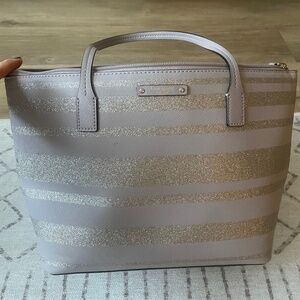Kate Spade Lavender Stripe Tote